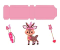 Kit Imprimible Animales Nórdicos Rosa Letras 3d Corpóreas