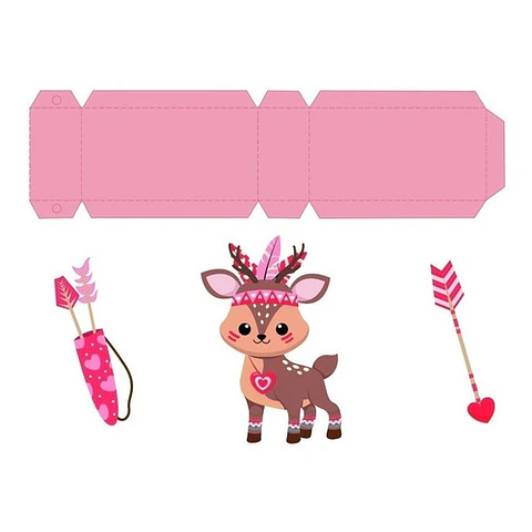 Kit Imprimible Animales Nórdicos Rosa Letras 3d Corpóreas