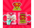 Plantillas Diseños Super Abuelos Sublimar Tazas Sublimacion