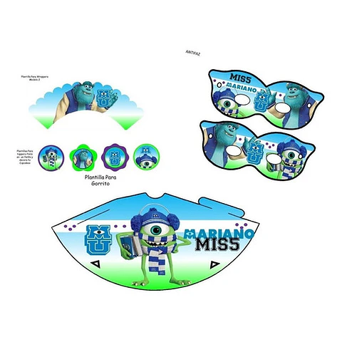Kit Imprimible Candy Bar Monsters Inc El Mas Completo