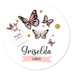 Kit Imprimible Mariposa Mariposas Salmon Candy Bar
