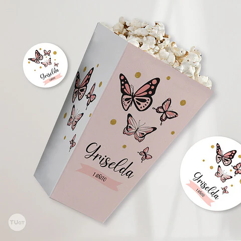 Kit Imprimible Mariposa Mariposas Salmon Candy Bar