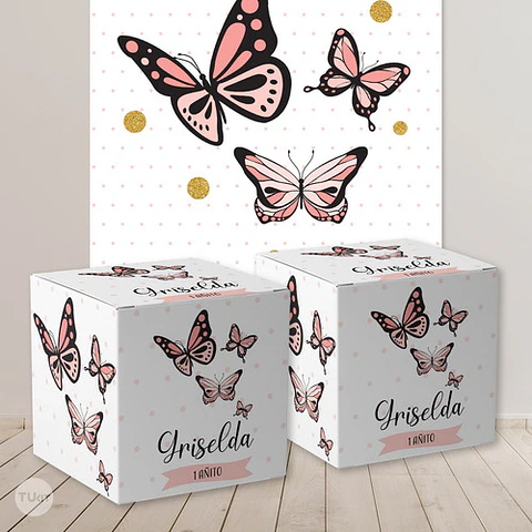 Kit Imprimible Mariposa Mariposas Salmon Candy Bar