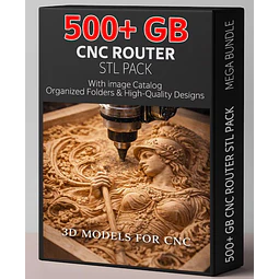 Megapaquete STL de 500 GB: modelos de relieve 3D CNC y archivos de fresadora / Catálogo de descarga digital / Uso comercial incluido
