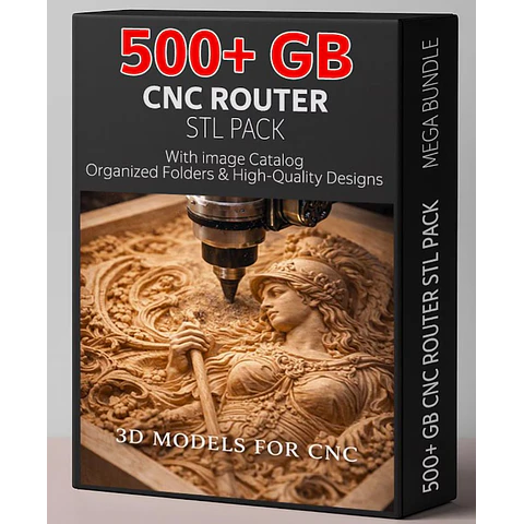 Megapaquete STL de 500 GB: modelos de relieve 3D CNC y archivos de fresadora / Catálogo de descarga digital / Uso comercial incluido