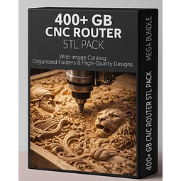 Megapack de archivos STL de 400 GB: paquete de relieve CNC y modelos 3D / Descarga digital para fresadoras y routers / Uso comercial