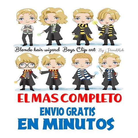 Pack Imagenes Tiernos Magos Pelo Rubio Magia + Regalo A1