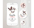 Kit Imprimible Mariposa Mariposas Salmon Candy Bar