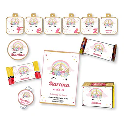 Kit Imprimible Unicornio Dorado Editable