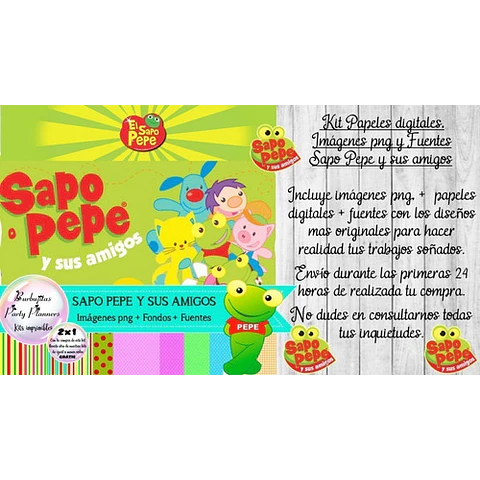 Cliparts Imagenes Png Papeles Fuentes Sapo Pepe Y Sus Amigos