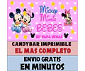 Kit Imprimible Candy Bar Mickey Minnie Bebe Nena Completo