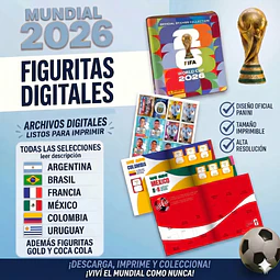 Album + Figuritas Mundial 2026 Para Imprimir Kit Imprimible