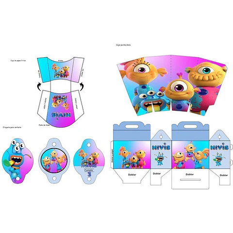 Kit Imprimible Candy Bar Nivis Amigos De Otro Mundo Full