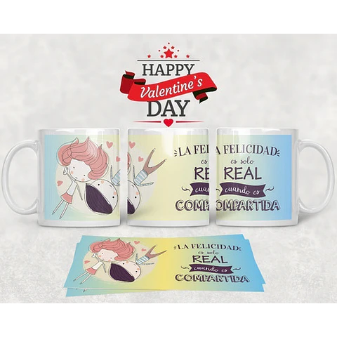 Kit Diseños Plantillas Tazas San Valentin Amor Sublimación