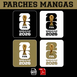 Diseños para Parches Mangas Mundial 2026 FIFA 2026 DTF PNG