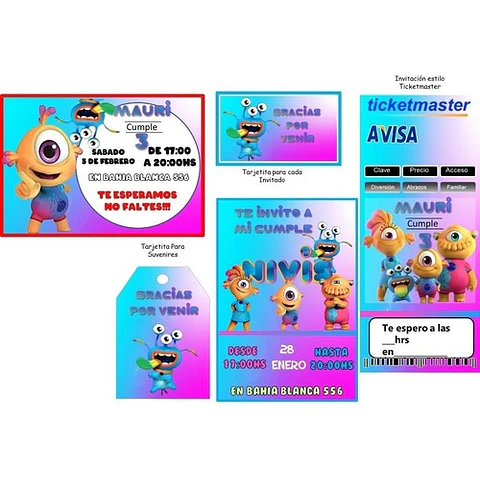 Kit Imprimible Candy Bar Nivis Amigos De Otro Mundo Full