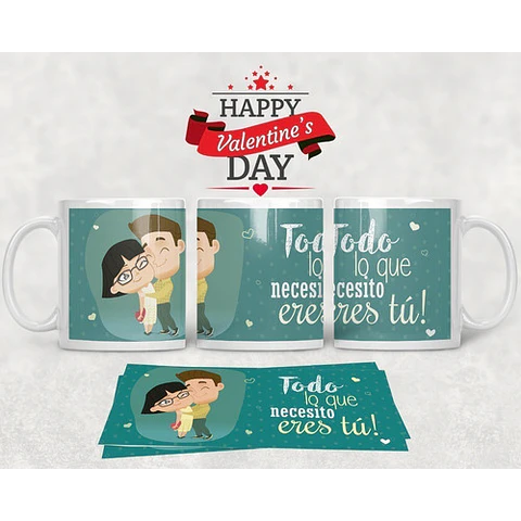 Kit Diseños Plantillas Tazas San Valentin Amor Sublimación