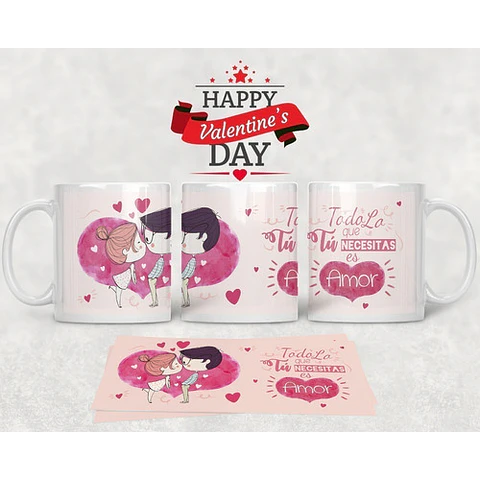 Kit Diseños Plantillas Tazas San Valentin Amor Sublimación