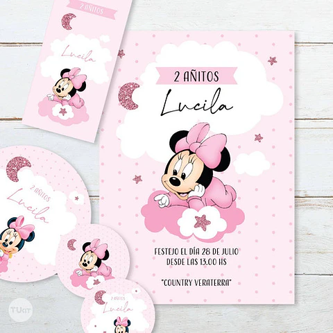 Kit Imprimible Minnie Bebe Baby Babies Tukit