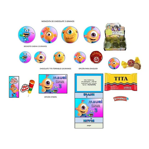 Kit Imprimible Candy Bar Nivis Amigos De Otro Mundo Full