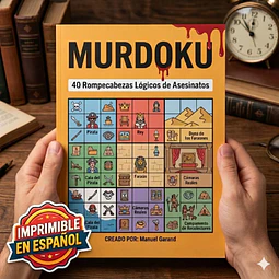 Murdoku EN ESPAÑOL para imprimir Kit Imprimible Acertijos De Lógica