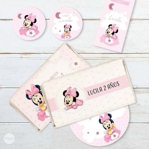 Kit Imprimible Minnie Bebe Baby Babies Tukit