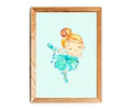 Kit X 6 Láminas Imprimibles Bailarina Verde Agua 