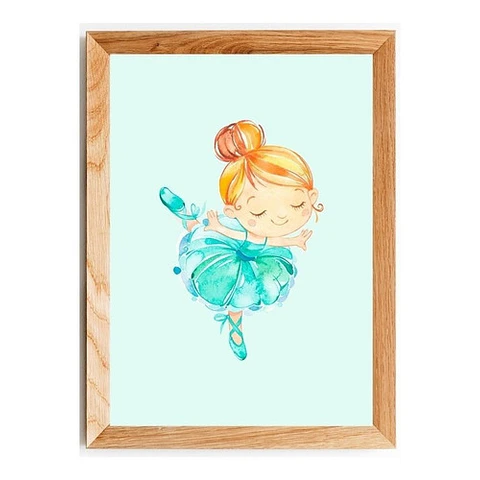 Kit X 6 Láminas Imprimibles Bailarina Verde Agua 