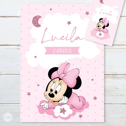 Kit Imprimible Minnie Bebe Baby Babies Tukit