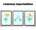 Kit X 6 Láminas Imprimibles Bailarina Verde Agua 