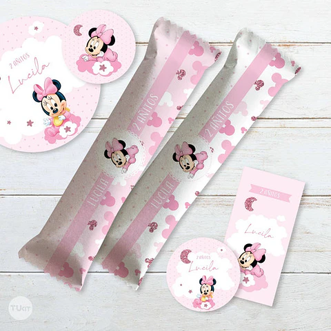 Kit Imprimible Minnie Bebe Baby Babies Tukit