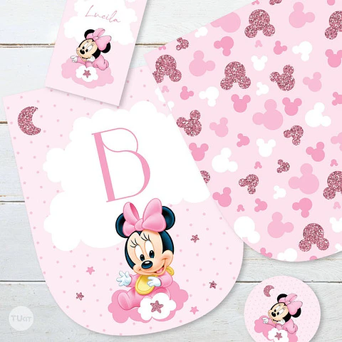 Kit Imprimible Minnie Bebe Baby Babies Tukit