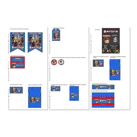 Kit Imprimible Roblox 100% Editable