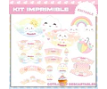 Kit Imprimible Lluvia De Amor Nubecita Editable Deco Y Candy