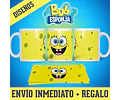 Kit Diseños Plantillas Tazas Bob Esponja Sublimación M2
