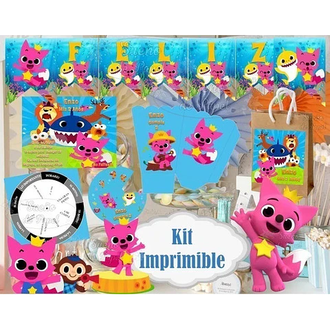 Kit Imprimible Baby Shark Editable