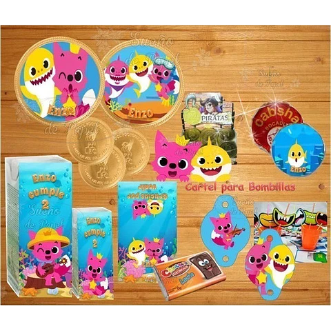 Kit Imprimible Baby Shark Editable
