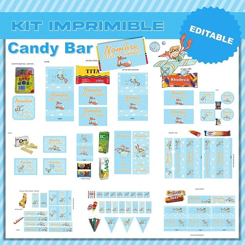 Kit Cumpleaños El Principito Imprimible Editable 