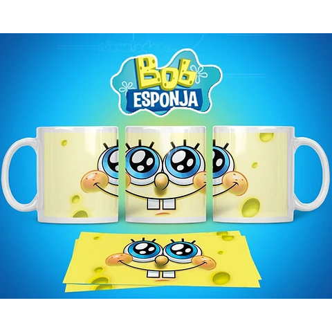 Kit Diseños Plantillas Tazas Bob Esponja Sublimación M2