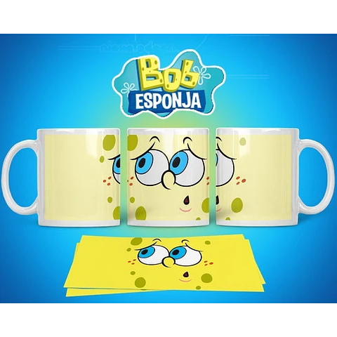 Kit Diseños Plantillas Tazas Bob Esponja Sublimación M2