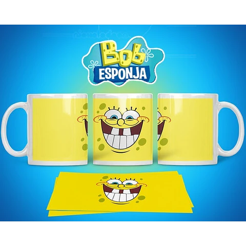 Kit Diseños Plantillas Tazas Bob Esponja Sublimación M2