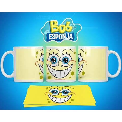 Kit Diseños Plantillas Tazas Bob Esponja Sublimación M2