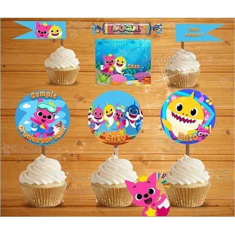 Kit Imprimible Baby Shark Editable