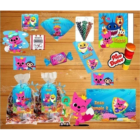 Kit Imprimible Baby Shark Editable