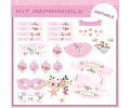 Kit Cumpleaños El Principito Rosa Nena Imprimible Editable 