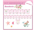 Kit Cumpleaños El Principito Rosa Nena Imprimible Editable 