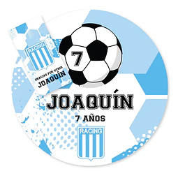 Kit Imprimible Futbol Racing La Academia Tukit