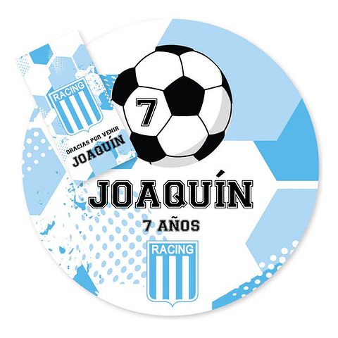 Kit Imprimible Futbol Racing La Academia Tukit
