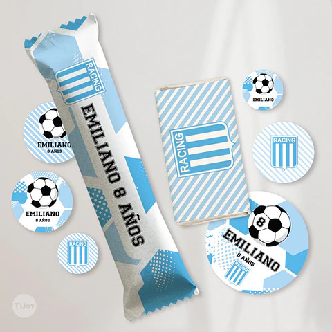 Kit Imprimible Futbol Racing La Academia Tukit