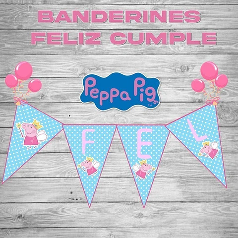 Kit Cumpleaños Peppa Pig Hada Imprimible + Pintar